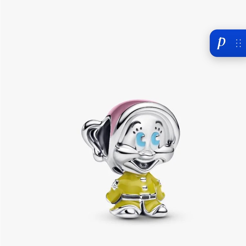 Pandora Disney Snow White Dopey Charm (Sterling Silver)